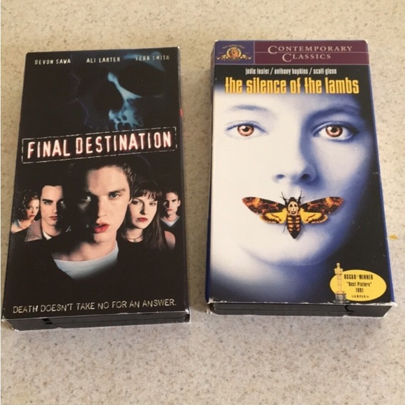 Final Destination and Silence of the Lambs Horror movie vhs tapes lot (2 movies)